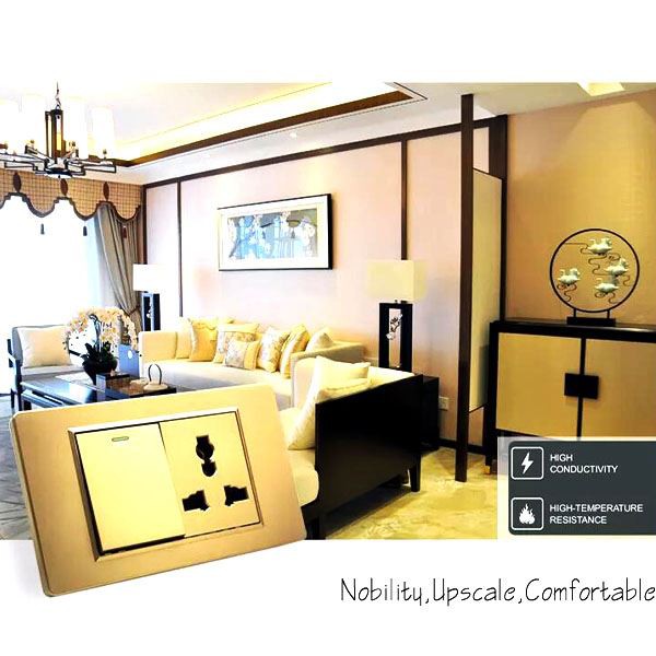 Multi Faction Belysning Elektrisk väggbrytare och uttag Stor panel